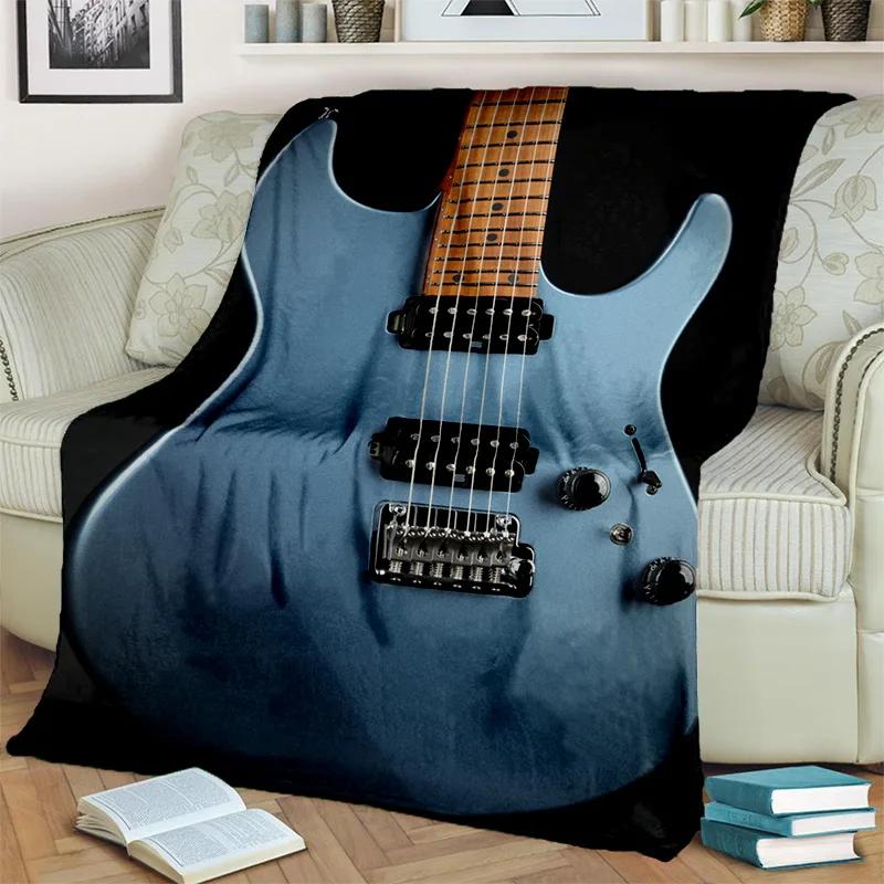 HD Classical Guitar Electric Guitar Blanket,Soft Throw Blanket for Home Bedroom Bed Sofa Picnic Travel Office Cover Blanket Kids