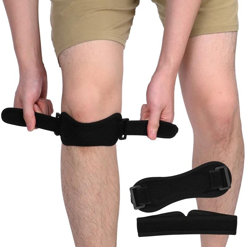 Breathable Shock Absorption Stabilizer with Silicon Rubber Pad for All of SportsPatella Tendon Knee Strap for Pain Relief
