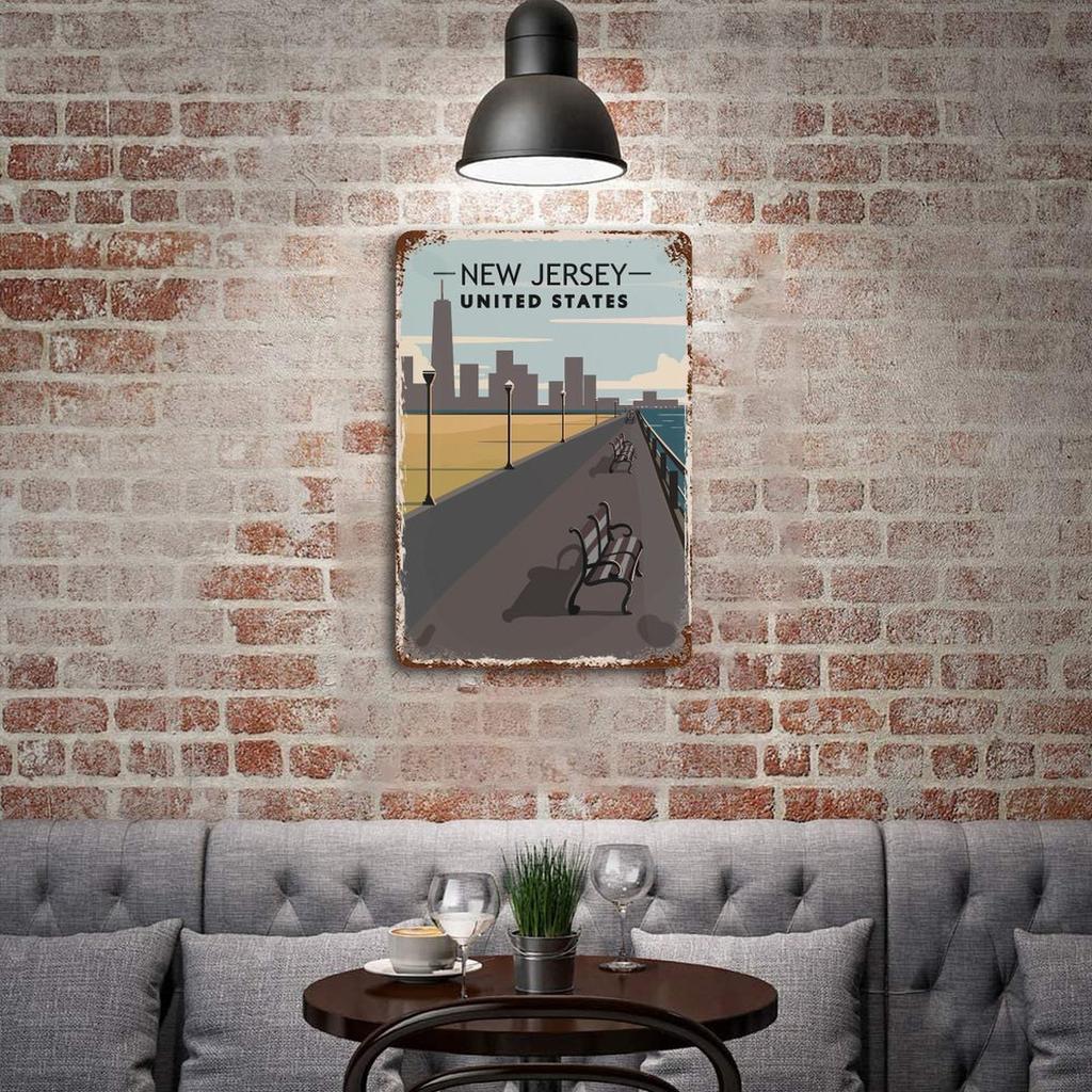 1 Stück vertikales Vintage-Metallschild 20×30cm, Rostiges Blechposter mit Patina für Bar, Café, Garage oder Heimdekoration, Klassische Retro-Wanddekoration zum Aufhängen