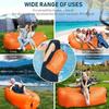 New Lazy Folding Camping Inflatable Sofa  Portable Outdoor Inflatable Lounger Comfortable Outdoor Furniture Camping Air Mattress