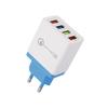 Portable Travel 4 USB Ports Fast Charging QC 3.0 Wall Charger Power Adapter