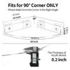 2 Pack Bathroom Corner Shelf Transparent Acrylic Wall Mount Floating Organizer