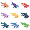 10/14CM 3D Printed Chameleon Figurine Joint Movable Chameleon Model with Simulation Eyes Gradient Color Chameleon Toy Gifts Kids