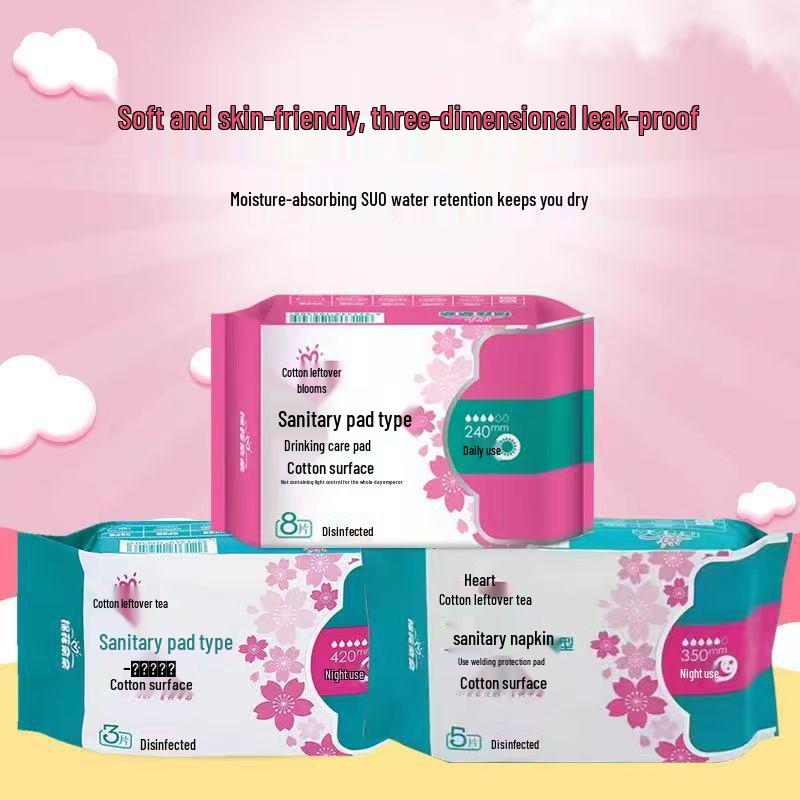 Bawełniane Podpaski Menstruacyjne Przyjazne Skórze - Miękkie, Przeciwprzeciekające, do Użytku Dziennego i Nocnego