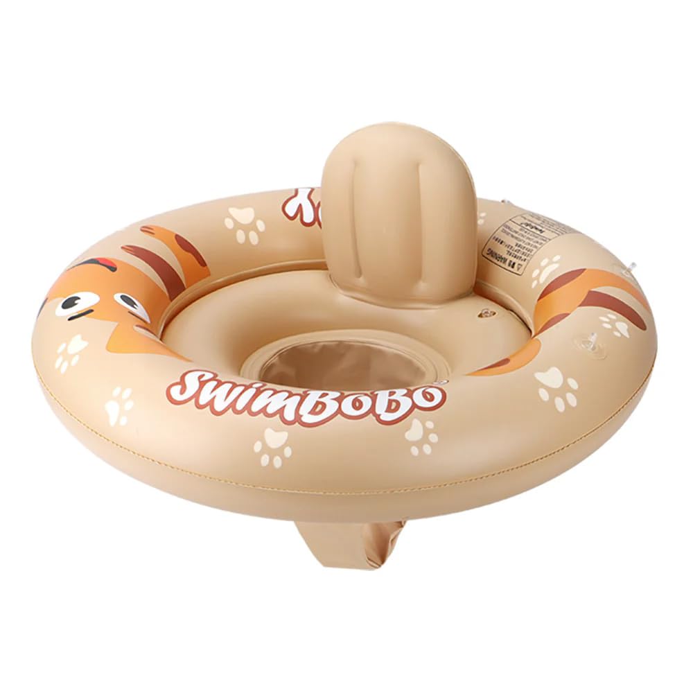 Baby Removable Foot Baby For 6 Months 3 Years Old Hand Pump Included Float, SPF50+ Sunscreen, Sunshade, Bath, Kids, Pad, Safe, - Kids, (Beige)