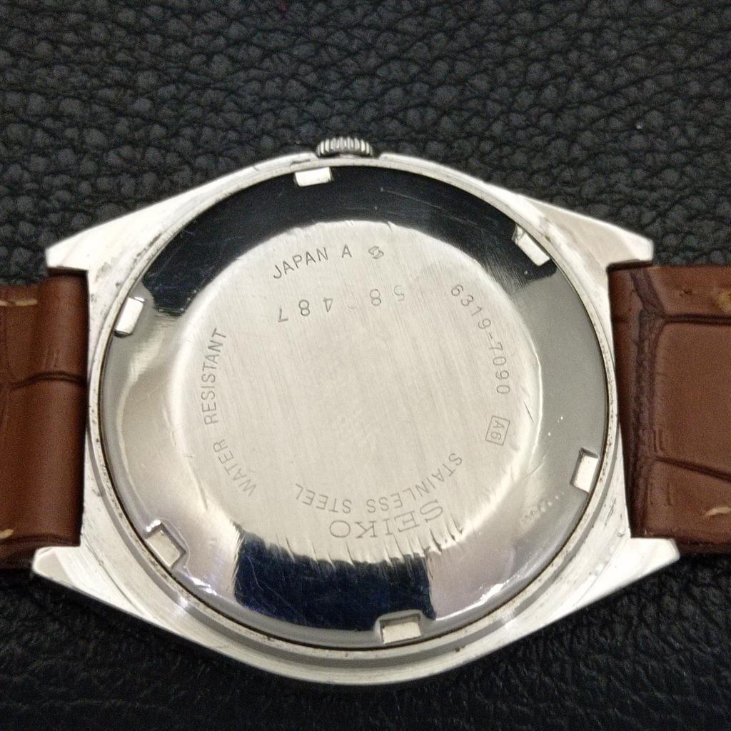 AUTOMATIC VINTAGE SEIKO 5 JAPAN 6309A MENS ARABIC RED COLOR DIAL WATCH a701280-5 R206a-a701280