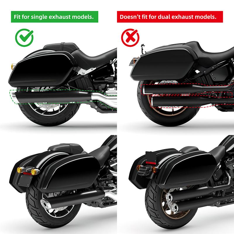 Motorcycle Black Saddlebag Saddle Bags Docking Kit For Harley Sport Glide FLSB 2018-2024