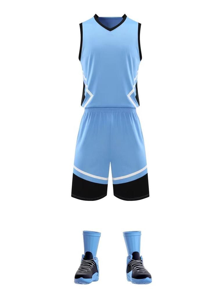 Customizable Men's Basketball Team Uniforms with Number Printing
