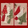Cotton Rope Christmas Hanging Ornament Bohemia Hand Woven Wall Hanging Decoration with Wood Beads for Christmas Home Door