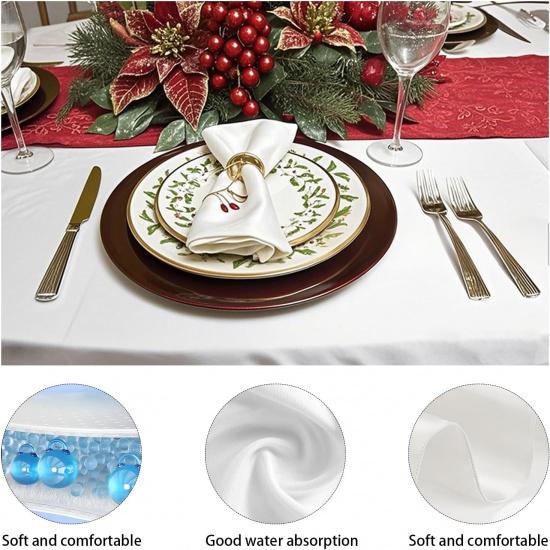 Cloth Napk Washable - Cloth Napk Set of 12 White 17x17 Inches Dinner Napk,Soft,Washable,Reble Napk Cloth for