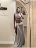 2026 Spring/Summer Women's Fashion Sleeveless Sequined Long Dress Set