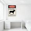 Bulldogge Warnung Metallschild - Blechschild im Vintage-Stil für Heimbar Wanddekoration, 8x12 Zoll, Schwarz Weiß Rot Farbschema