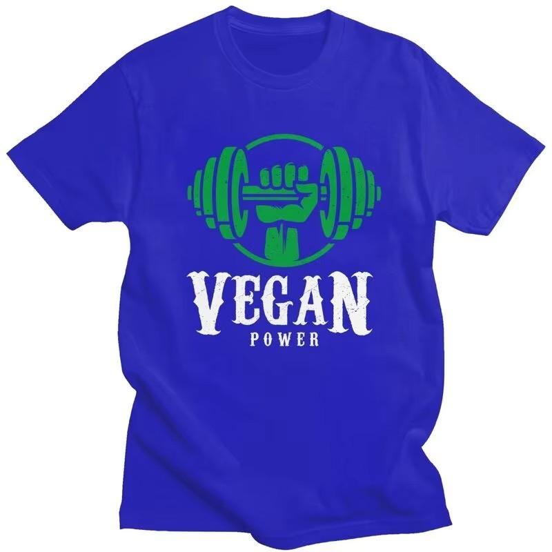Vegan Power Graphic Tee for Unisex Short Sleeve Pure Cotton Breathable T-Shirt