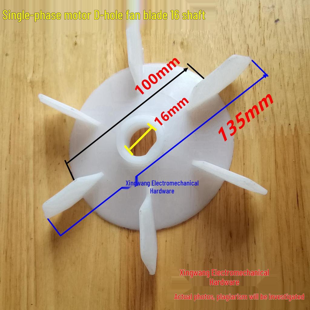 Pompa Motore Pale Ventola Monofase con Foro a D, Foro Rotondo, Dimensioni: 10-20 mm (10/12/14/15/16/17/18/20MM)