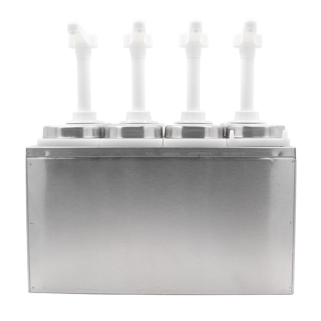 Sauce Dispenser Pump Salad Jam Seasoning Condiment Squeeze Pump Container with Base for Kitchen Restaurant