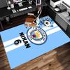 1pc Manchester City Football Club Print Area Rug - Soft,Washable Non-Slip Indoor Mat for Office Chairs,Living Room,Home Office Decorative Rug