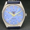 VINTAGE SEIKO 5 AUTOMATIC 6309A JAPAN MENS SKY BLUE COLOR DIAL WATCH a500835-5 R154-a500835