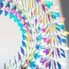 Iridescent Acrylic Squares 0.8'' x 0.8''/1.2" x 1.2" Mini Rainbow Holographic Acrylic Sheets Set Double-Sided Holo Tiles for DIY Crafts Light Shadow