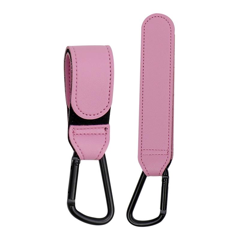In Stock Stroller Hook with Velcro, Metal Clasp & Carabiner for Child's Stroller