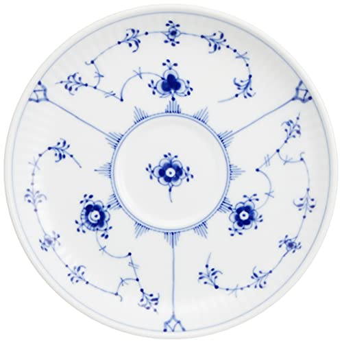 [Officially Imported] Royal Copenhagen Blue Fluted Plain Cup & Saucer Pair, Wedding Gift, 1053582