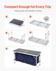 Camping Kitchen Table Folding Portable Cook Station 3 Adjustable Heights