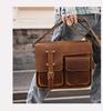 Men's Crazy Horse Leather Crossbody Bag - Genuine Leather Messenger & Multifunctional Computer Briefcase