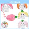 Cute Strawberry Bunny Plush Toy Keychain Fruit Transformation Doll Bag Pendant