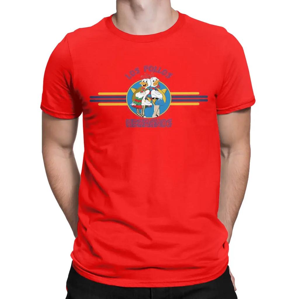Men Los Pollos Hermanos Breaking Bad T Shirt Cotton Clothes Vintage Short Sleeve Round Collar Tee Shirt Plus Size T-Shirt