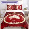 Olympiacos F.C Set Biancheria da Letto 3 Pezzi Copripiumino Chiusura Include 1 Copripiumino & 2 Federe per Tutte le Stagioni Camera da Letto Casa Arredo Stanza del Dormitorio