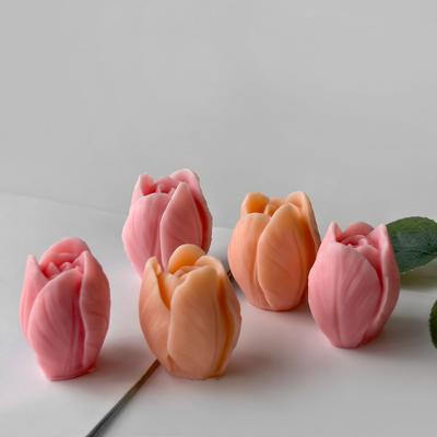 3D Tulip Scented Candle Silicone Mold DIY Flower Plaster Resin Molds Handmade Chocolate Candy Baking Mould