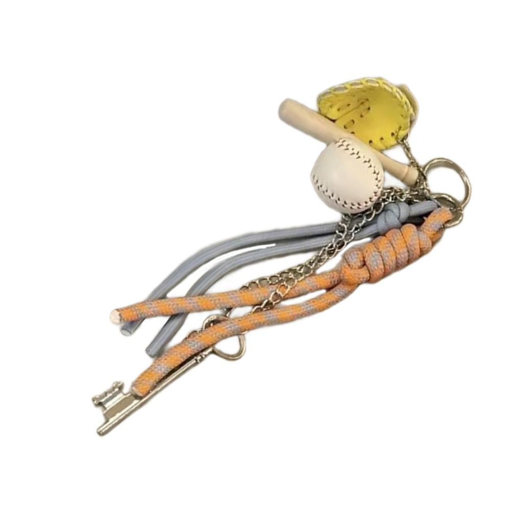 Farbe Baseball Baseball Taschenanhänger Schlüsselanhänger Stilvolles Accessoire für Taschen und Schlüssel Verwendung von robusten Kletterseilmaterialien