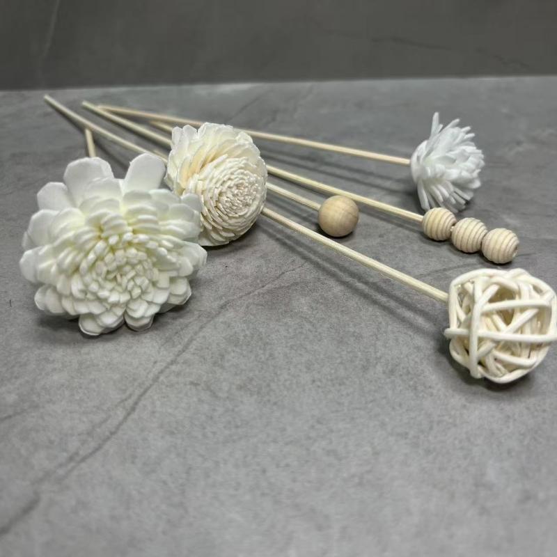 9Pcs Artificial Flower Rattan Reed Fragrance Aroma Diffuser Refill Stick Diy Floral 9Pcs