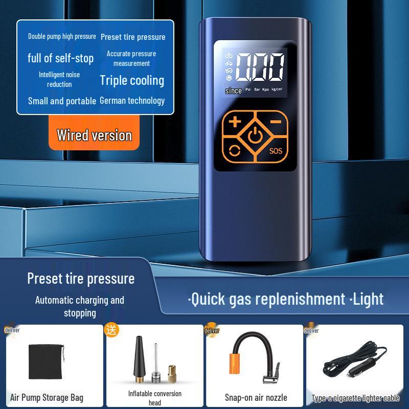 Portable Wireless Electric Tire Inflator Pump