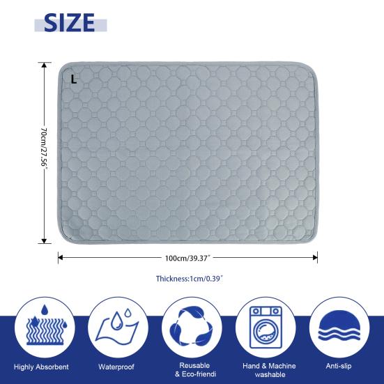 2Pcs Dog Training Pads Washable Waterproof Potty Mats Leak-Proof Reusable Travel Pads