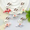 Cartoon Dancing Bunny Resin Accessories: Hair Clip, Keychain, Phone Case, Magnet, Shoe Buckle Ornaments