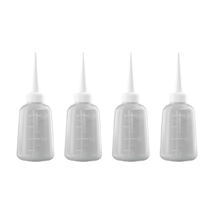 Pack of 4 Glues Dispenser Nozzle Bottle Squeeze Bottles for Glues Oil and Wash Use in Crafting and Laboratories
