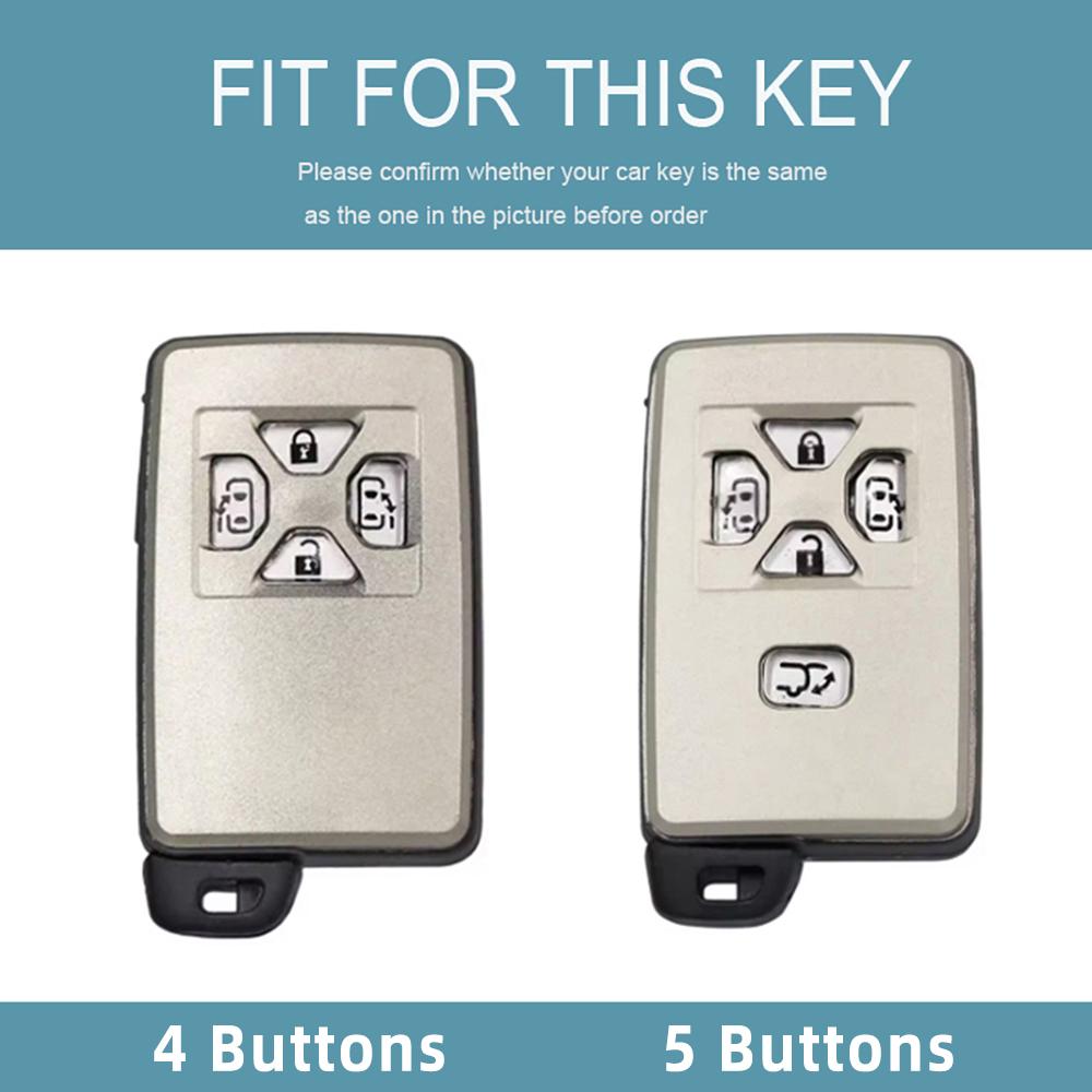 For Toyota Noah Voxy Alphard Vellfire Previa Estima Isis Car Remote Key Shell Fob Protector Cover Auto Keyless Protector Case