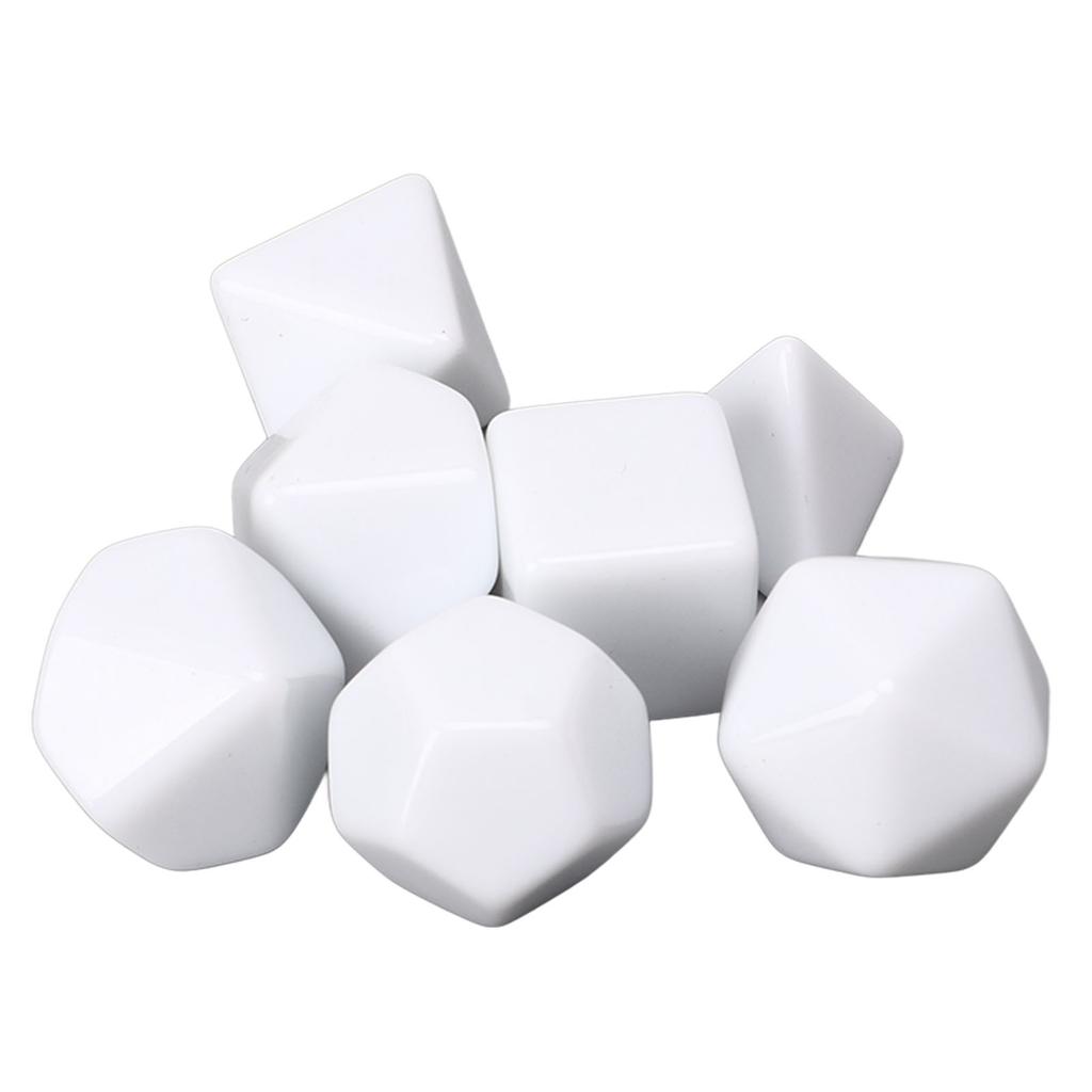 14pcs Blank Dice DIY Board Multi Shape Polyhedral Puzzle Blank Dice Set for Board Game Number