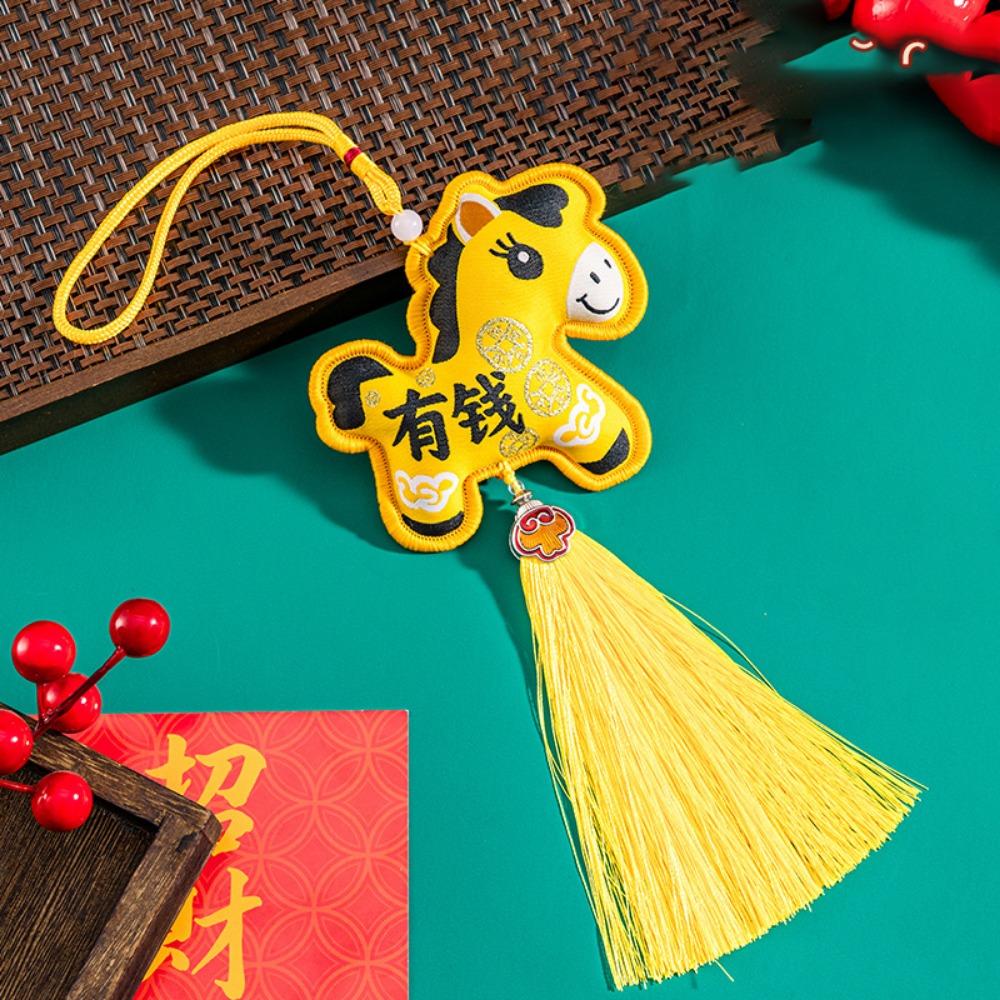 Embroidery Zodiac Mascot Pendant Blessing Car Hanging Pendant Horse Incense Bag Spring Festival