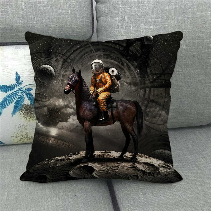 Wild Horses Galloping On The Grassland Digital Printing Short Plush Pillow Covers For Car Sofa Office Cushion Cover Home Goods