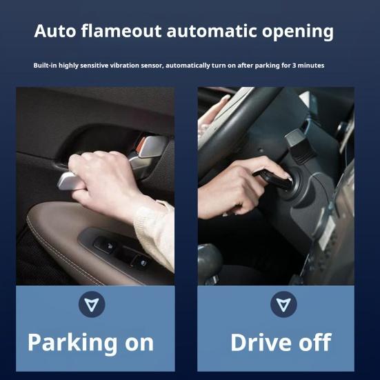 Car Air Purifier with Solar Panel High Temp Resistant Vibration Sensor Design Auto On/Off Car Interior Odor Removal Portable Air Purifier