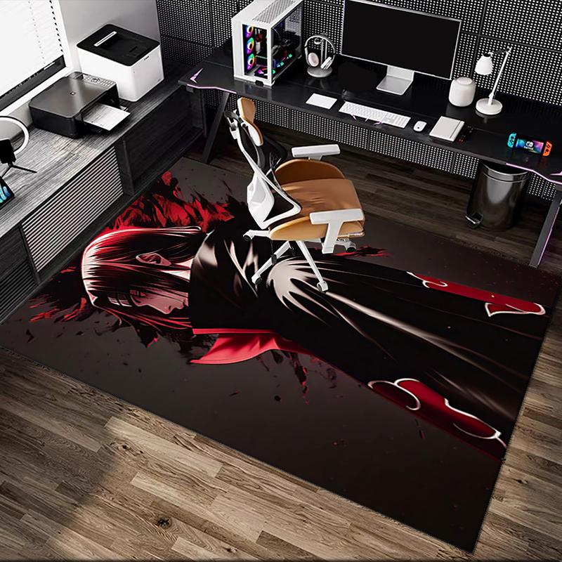 1pc Office Printed Area Carpet, naruto Rug, Home Sofa Chair Mat For Christmas and Halloween Décor
