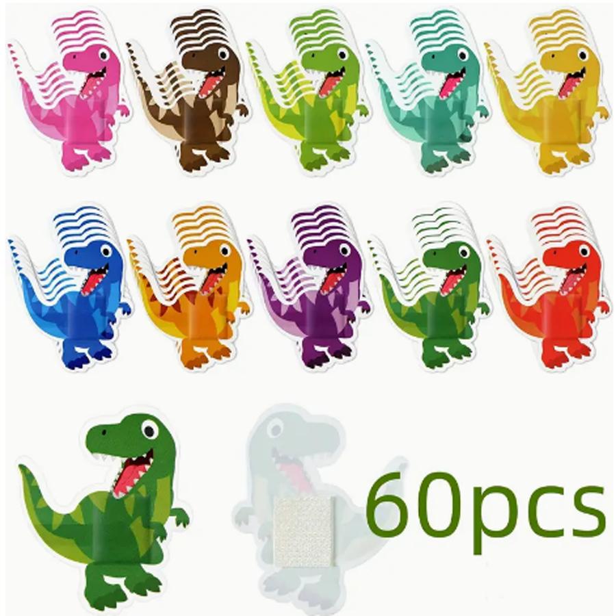 20 Stück/60 Stück Süße Dinosaurier Muster Pflaster Atmungsaktiver Cartoon Klebepflaster in 10 Stilen