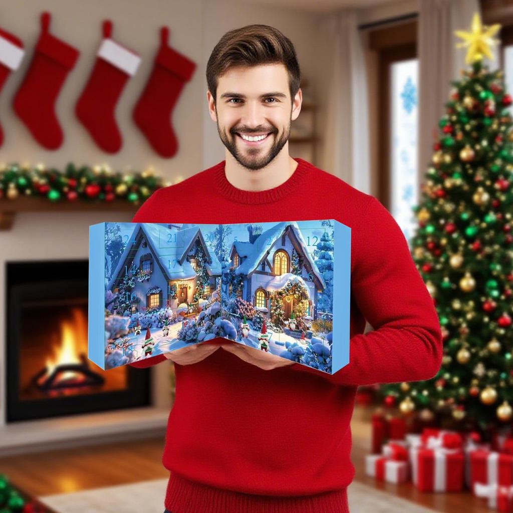 Countdown Calendar 24 Days Vacation Countdown Calendars Collectible Figures Stocking Stuffers For Daily Ritual Decor Fireplace