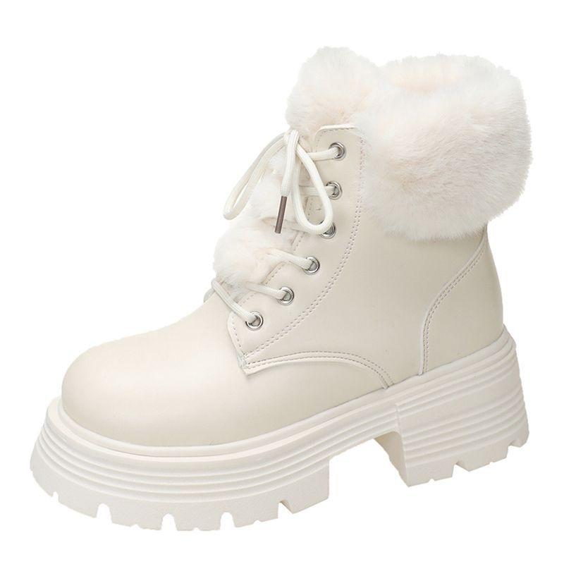 Thick-soled Short Boots Women's New Winter Velvet Warm Snow Boots Martin Boots Thickened Warm Cotton Shoes