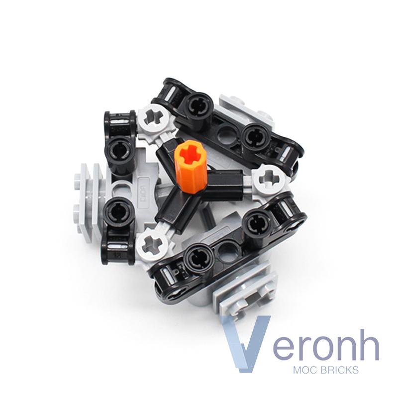 MOC 3 Cylinder Radial Engine Model Building Blocks Compatible PF Kit 2850 2851 2852 2853 Technical Parts Assembly Bricks Kid Toy