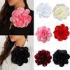 Wedding Flower Brooch Large Camellia Brooch Satin Lapel Pin Romantic Large Flower Corsage For Shirts Formal Events Skirts