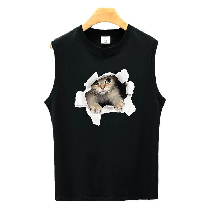 Herren Ärmellose Baumwollweste: Sommer Neuer Stil Trendmarke für Sport & Fitness.