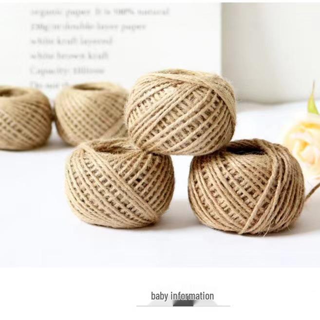 Jute Rope Roll for DIY Crafts - 1mm & 2mm Thickness, Ideal for Tags, Packaging, Handmade Accessories, and Christmas Decorations.