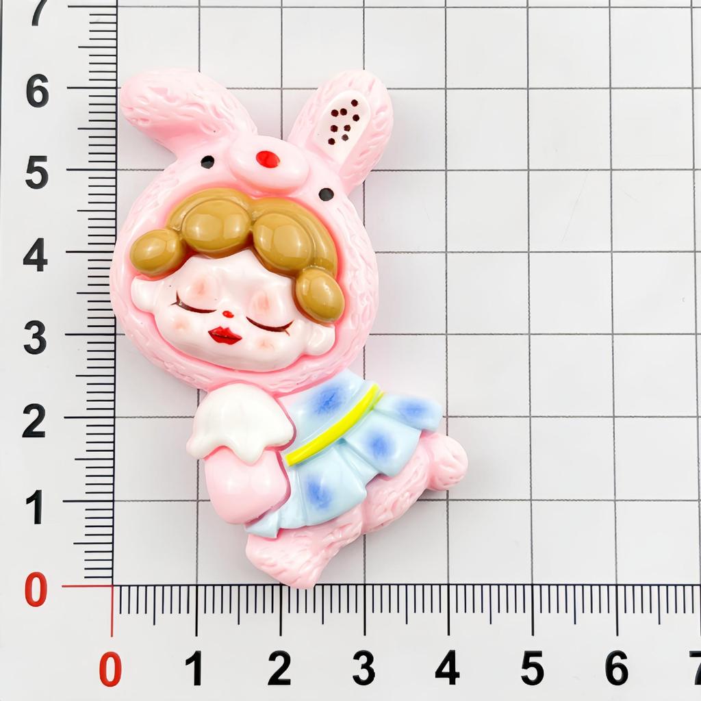 Cute Wendy Animal Costume Resin Hair Clip & Keychain Pendant DIY Accessory